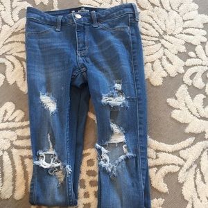Ripped denim jeans